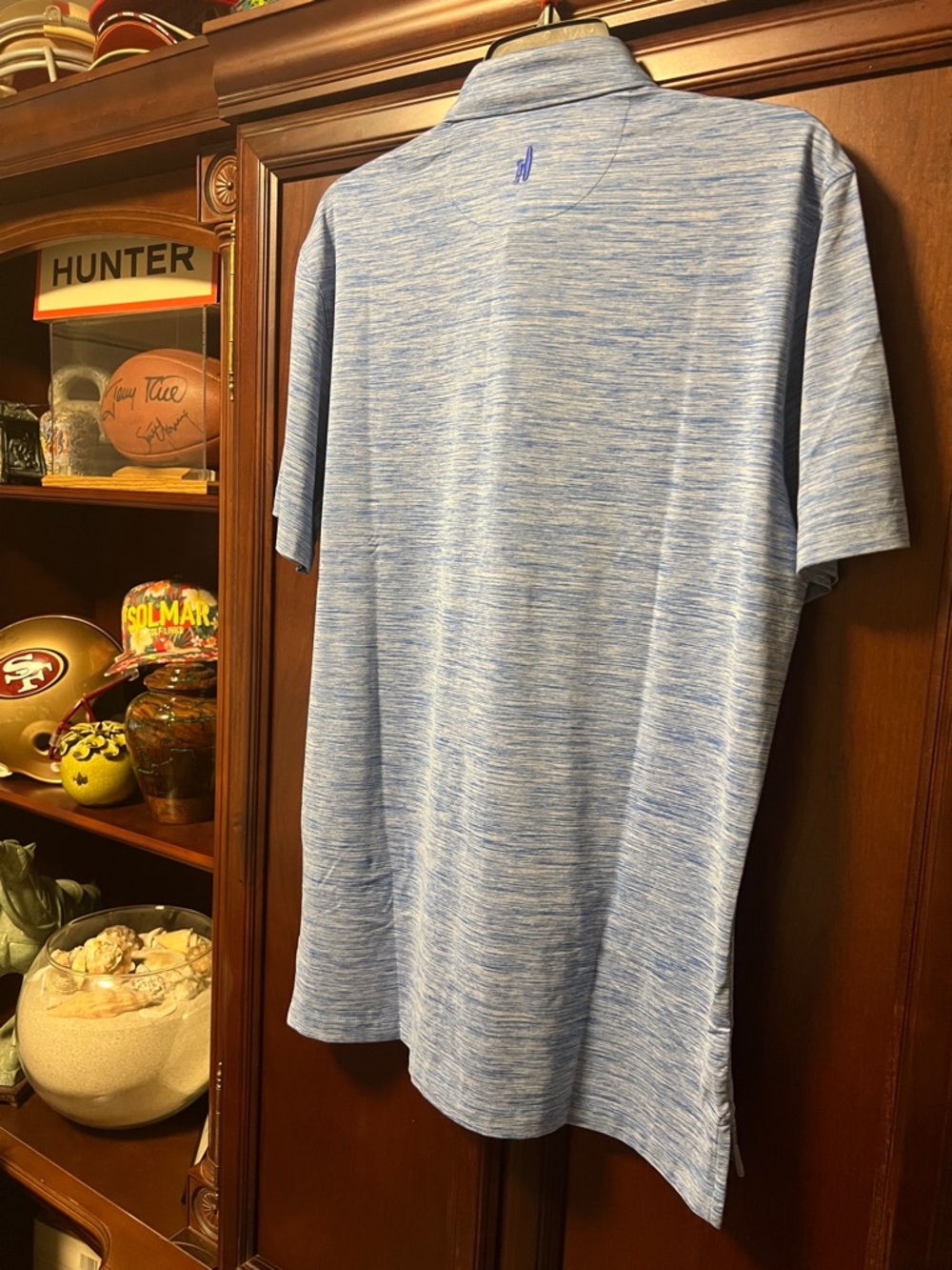 Brand New Johnnie-O Featherweight Performance Stretch Tennis 🎾 Blue Golf ⛳️ Polo - Picture 11 of 12